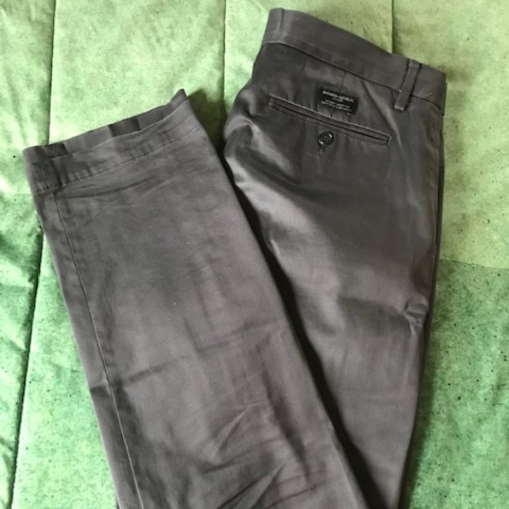 Men's Banana Republic Emerson Straight Chino Pants Dark Grey 34Wx34L